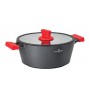 ZWIEGER OBSIDIAN GARNEK Z POKRYWĄ Z ODLEWANEGO ALUMINIUM 28 CM