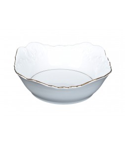 ĆMIELÓW ROCOCO SALATERKA KWADRATOWA 17 CM DEKORACJA 3604 ZŁOTY PASEK