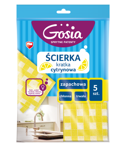 GOSIA ŚCIERKA KRATKA ZAPACHOWA CYTRYNOWA 5 SZT.