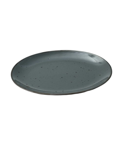 BOGUCICE ALUMINA COTTAGE WZÓR GRAPHITE PÓŁMISEK OWALNY 31 CM