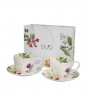 DUO BARWY NATURY KPL. 2 FILIŻANEK ZE SPODKAMI 270 ML