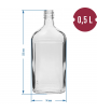 BROWIN BUTELKA PIERSIÓWKA Z ZAKRĘTKĄ 500 ML