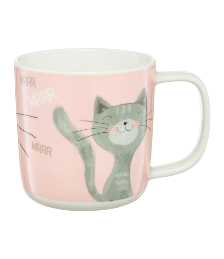 AMBITION PETS KOT BURY PORCELANOWY KUBEK 370 ML