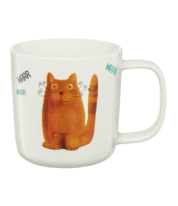 AMBITION PETS KOT RUDY PORCELANOWY KUBEK 370 ML