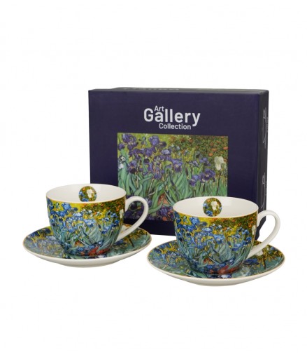 DUO IRISES INSPIRED BY VAN GOGH KPL. 2 FILIŻANEK ZE SPODKIEM 250 ML
