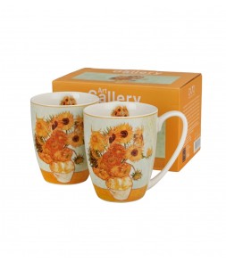 DUO CLASSIC SUNFLOWERS INSPIRED BY VAN GOGH KPL. 2 KUBKÓW 360 ML