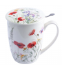 ALTOM KWITNĄCA POLANA PORCELANOWY KUBEK Z ZAPARZACZEM I POKRYWKĄ 350 ML