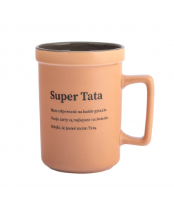 ALTOM DZIEŃ OJCA SUPER TATA KUBEK DO KAWY PORCELANOWY 460 ML