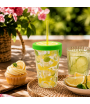 ALTOM LIMON KUBEK Z TWORZYWA ZE SŁOMKĄ I SILIKONOWĄ POKRYWKĄ 500 ML