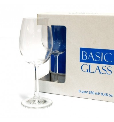 Krosno Basic 6 kieliszków do wina białego 250 ml
